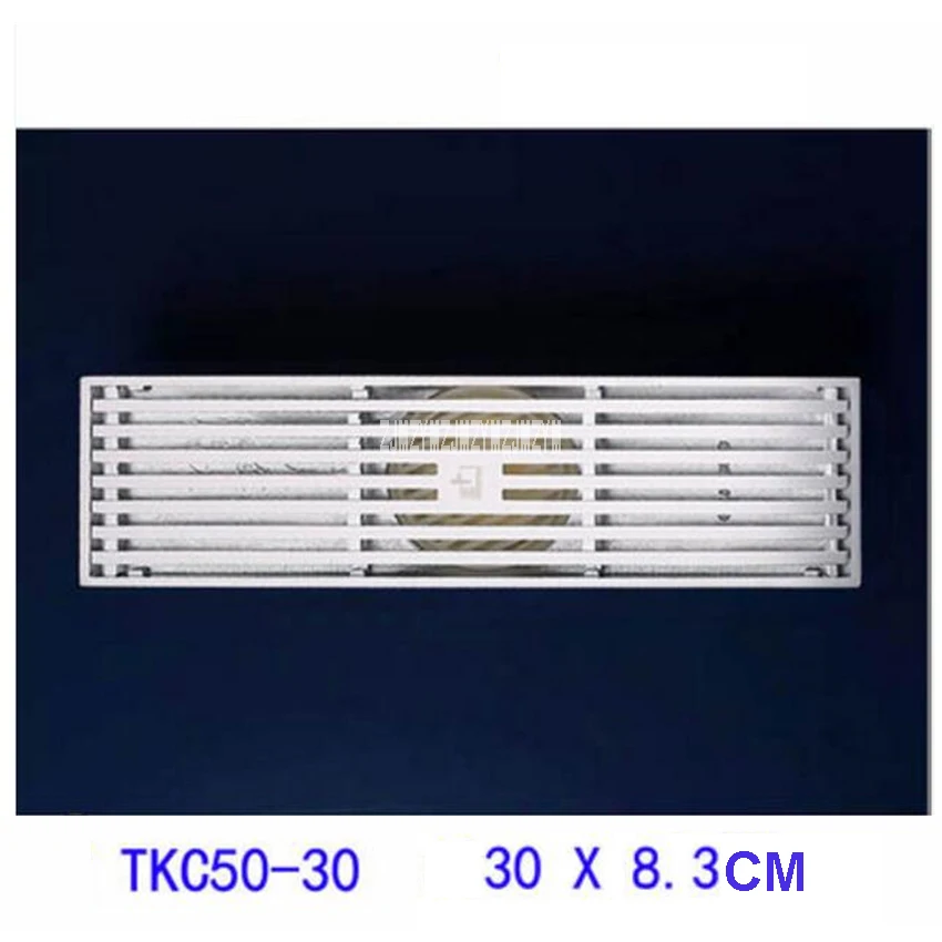 JLTKC50-30 Shower Floor Drain 30*8.3cm Rectangular Anti-odor Waste Household Bathroom Water Strainer | Обустройство дома