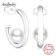 925 пробы серебряные серьги современные жемчужные серьги-гвоздики для женщин Свадебные украшения «сделай сам» Brinco Berloque