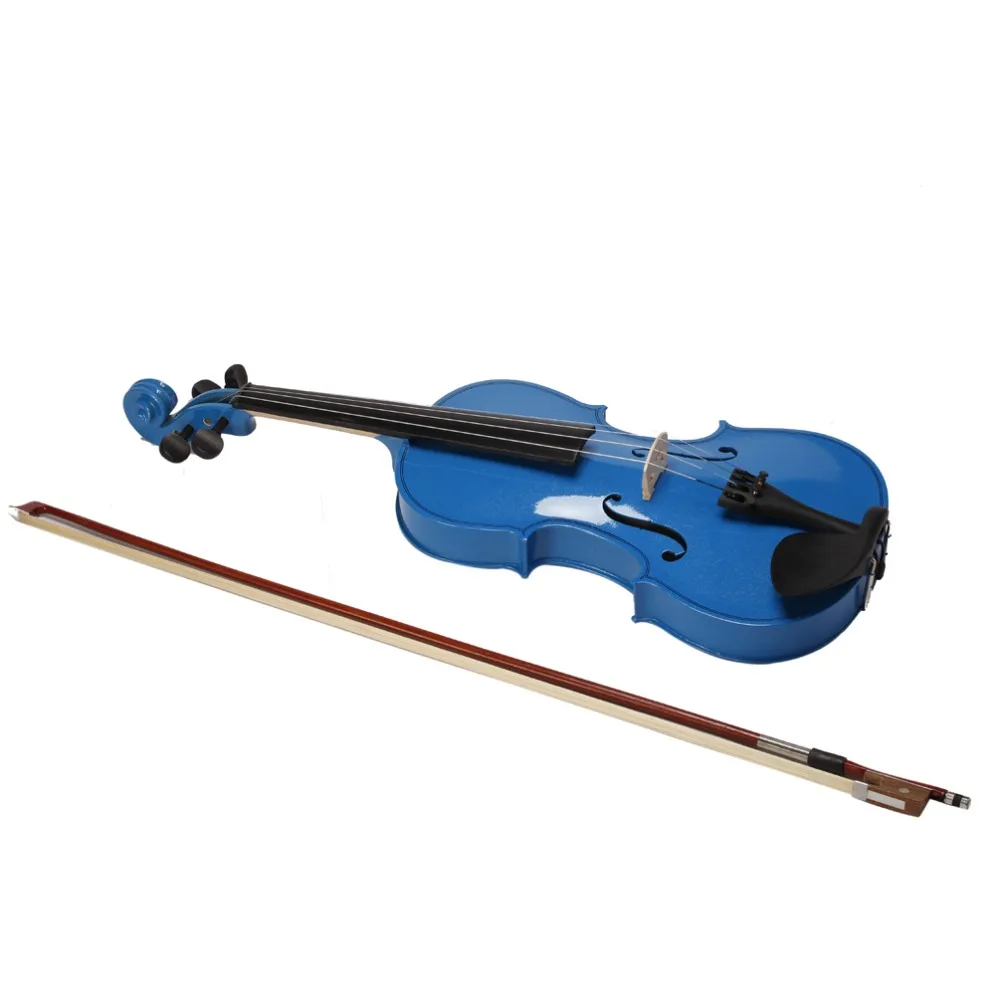 

Beautiful Blue Violin 4/4 1/4 3/4 1/2 1/8 Size Available Violin Full Set with Bow/Rosin/Bridge/Case Colorful Violins Available