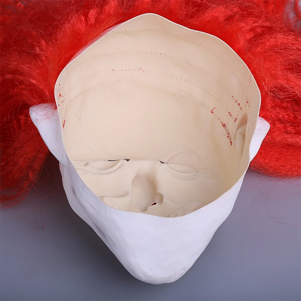 Red Stephen King's It Mask Cosplay Horrible Clown Pennywise Halloween Mask Latex Halloween Party (1)