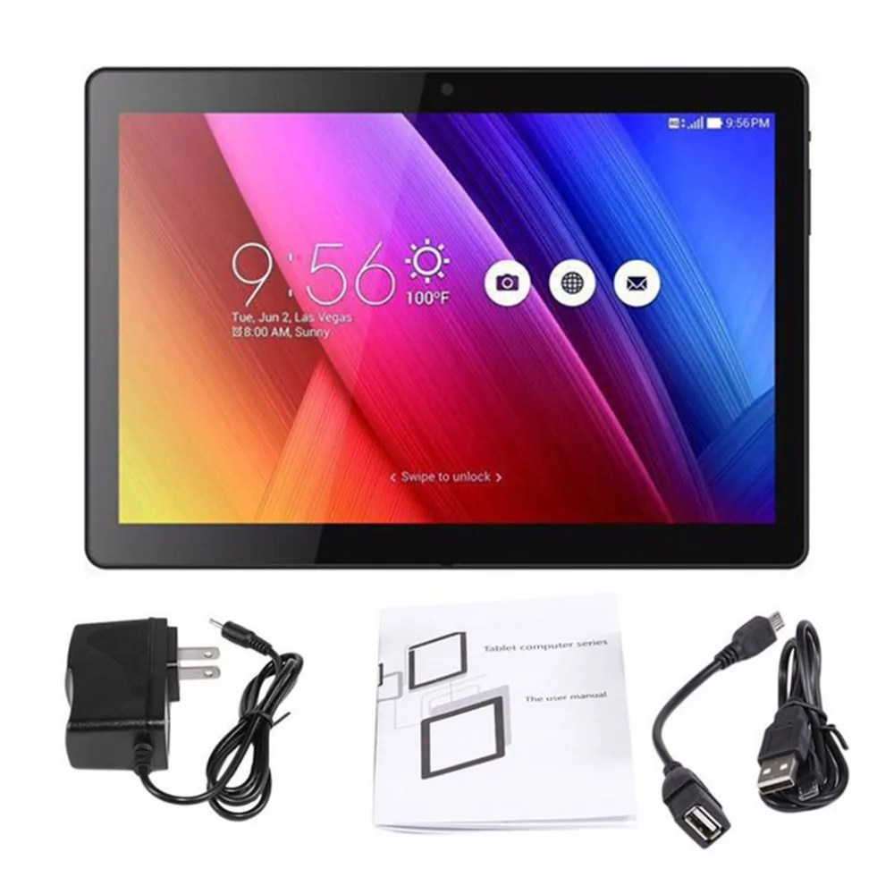 

MTK6582 8 Core CPU Tablet PC Android 4.4 3G Network Call WIFI Bluetooth Dual Camera Tablet Support OTG Function 110V Plug