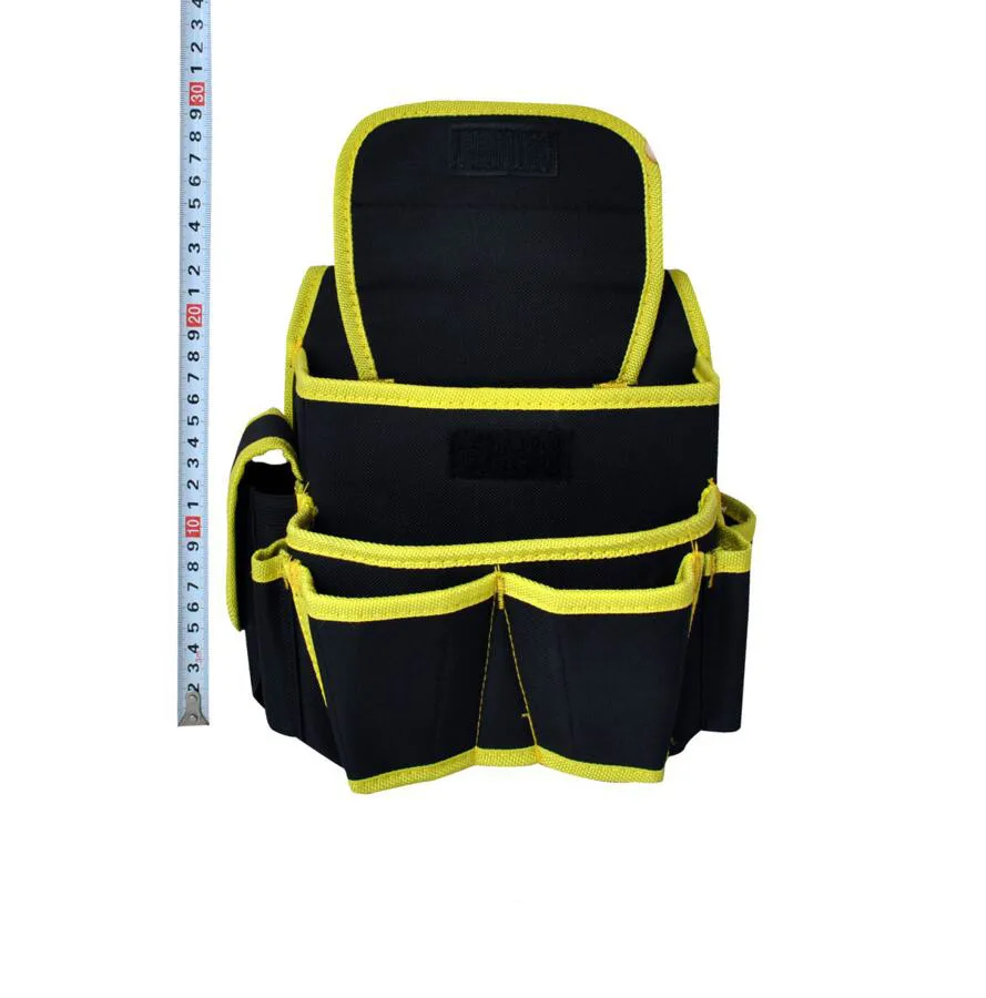 FASITE Новая черная сумка для инструментов профессиональная сумка электрика+ поясной ремень желтый