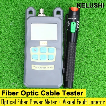 

Hot sell Optical Fiber Power Meter -70dBm~+10 dBm Fiber Optic Power And 30mW 20KM Visual Fault Locator Fiber Optic Cable Tester