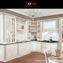 Лидер продаж хорошее качество Розничная торговля традиционный однотонный деревянный кухонный шкаф белого цвета