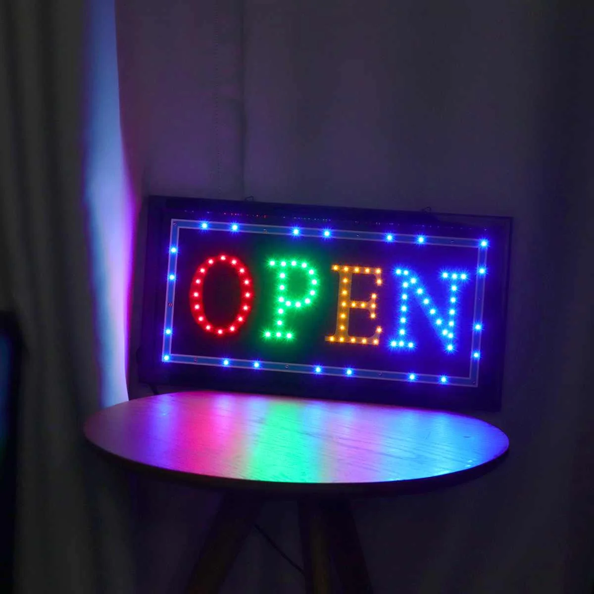 

US/AU Plug LED Open Sign Advertising Light Bright Running Neon Lamp for Shopping Mall Business Store Restaurant Sale