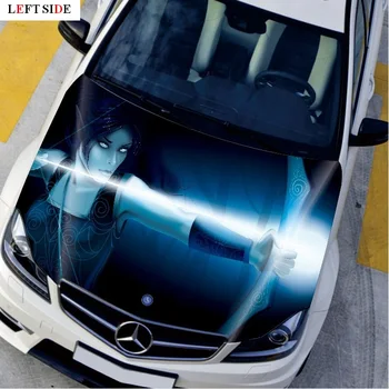 

LEFT SIDE Car Stickers DIY Creative Waterproof HD Inkjet Head Sticker Engine Hood Anime Figure Car Accessories Protection Film