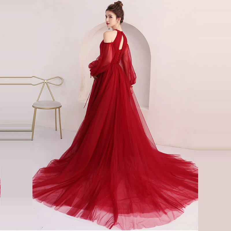 It's Yiiya Evening Dresses Long Sleeve 2018 Sexy Backless Floor Length Tulle Fashion Designer Evening Dress Party Gown LX915 It's Yiiya Evening Dresses Long Sleeve 2018 Sexy Backless Floor Length Tulle Fashion Designer Evening Dress Party Gown LX915