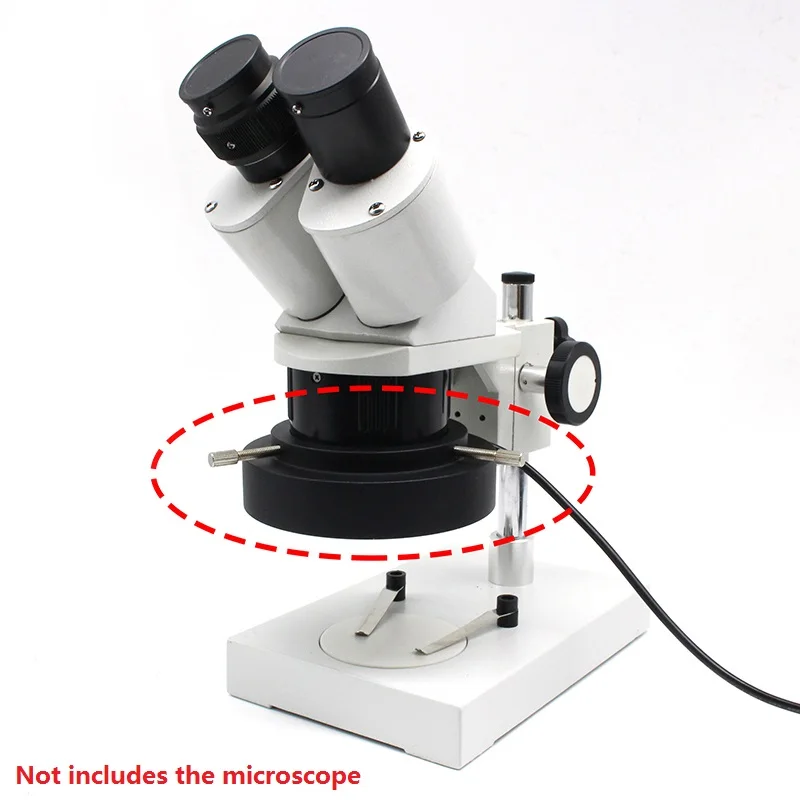 Светильник для микроскопа внутренний диаметр 61 мм светодиодный кольцевой светильник 144 лампа металлическая головка для промышленного обнаружения