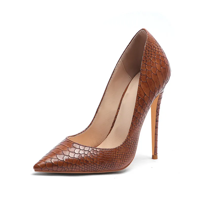 COCOAFOAL Snakeskin Women's High Heels Shoes Woman Valentine Shoes Multicolour Snakeskin Heels Shoe Fashion Sexy Wedding Pumps