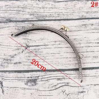 

DIY 20cm Antique Brass Metal Purse Frame Ring Kiss Clasp Handle For Bag Craft Bag Making Sew Handbag Accessories
