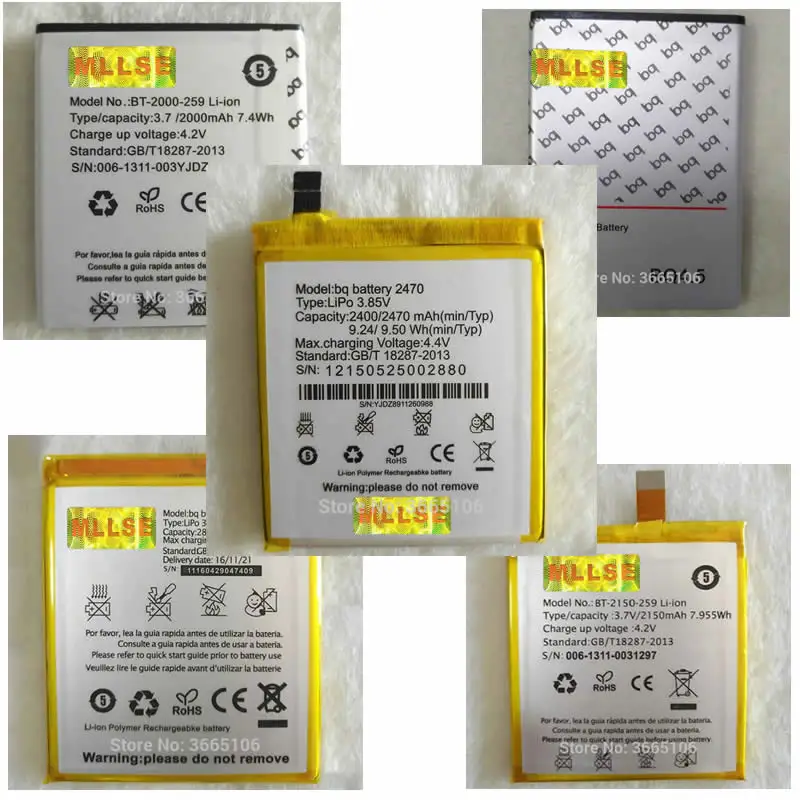 

BT-2000-259 BT-2150-259 Li-ion BQ battery 2850 2470 for BQ Aquaris E4 4.5 E4.5 BQ4.5 E5-4G M4.5 Batterie Tracking Code