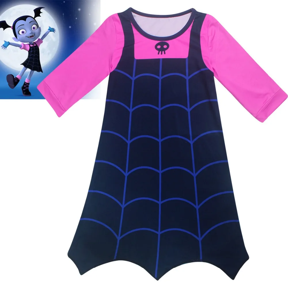 2018 Новый Junior Vampirina вамп Batwoman девушка платья маскарадный костюм для девочек с