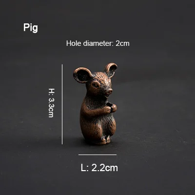 Pig B PINNY Металл Китайский Зодиак благовония держатель Мини 12 животных палка сплав благовония база украшения дома аксессуары Металлические ремесла - Цвет: Pig B