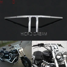 Хромированный руль для мотоцикла 1-1/" Fat Bar Custom T Bars 8" Rise для Triumph Harley Sportster Dyna Chopper Suzuki S40 Кафе Racer