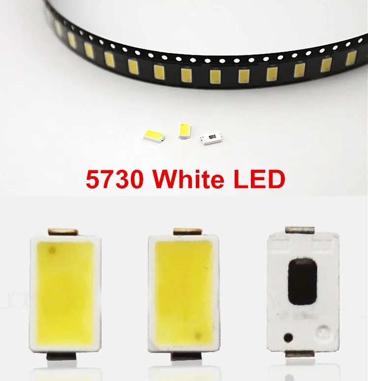 100 шт. Smd5730 сверхъяркий 0 5 Вт светодиод 5630 Smd 5730 диод белый 6000K 6500K чип Smd5630 5730Smd Smt