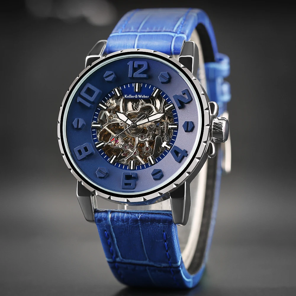 Keller & Weber Pilot Military Automatic Machanical Wrist Watch Men's Water Resistant Business Creative Watches Cool Male Clock (24)