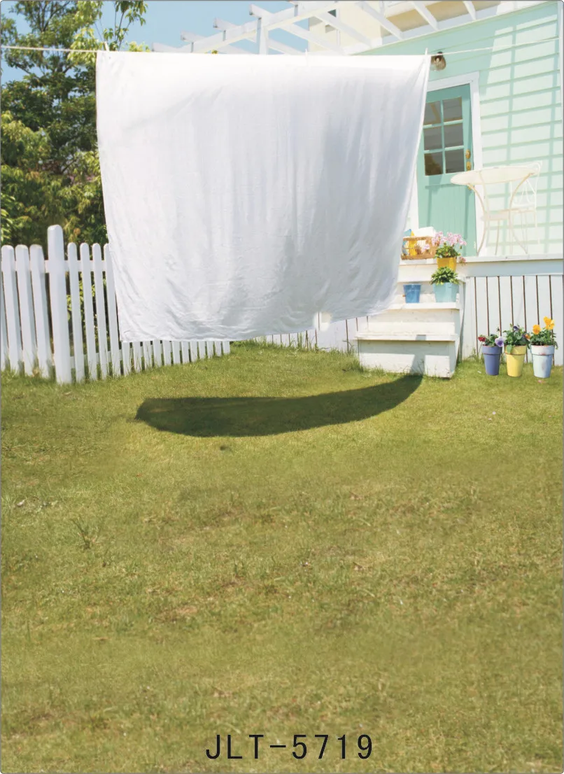 Dring Bed Sheet Courtyard Fabric Cloth Custom Photography Backdrop Prop
