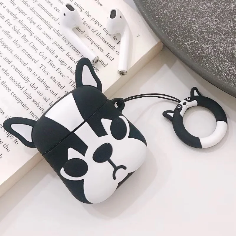 Чехол с кольцом на палец для AirPods, чехол с милым мультяшным рисунком, чехол с Bluetooth, чехол для наушников, аксессуары для AirPods, зарядная коробка - Цвет: Style 20