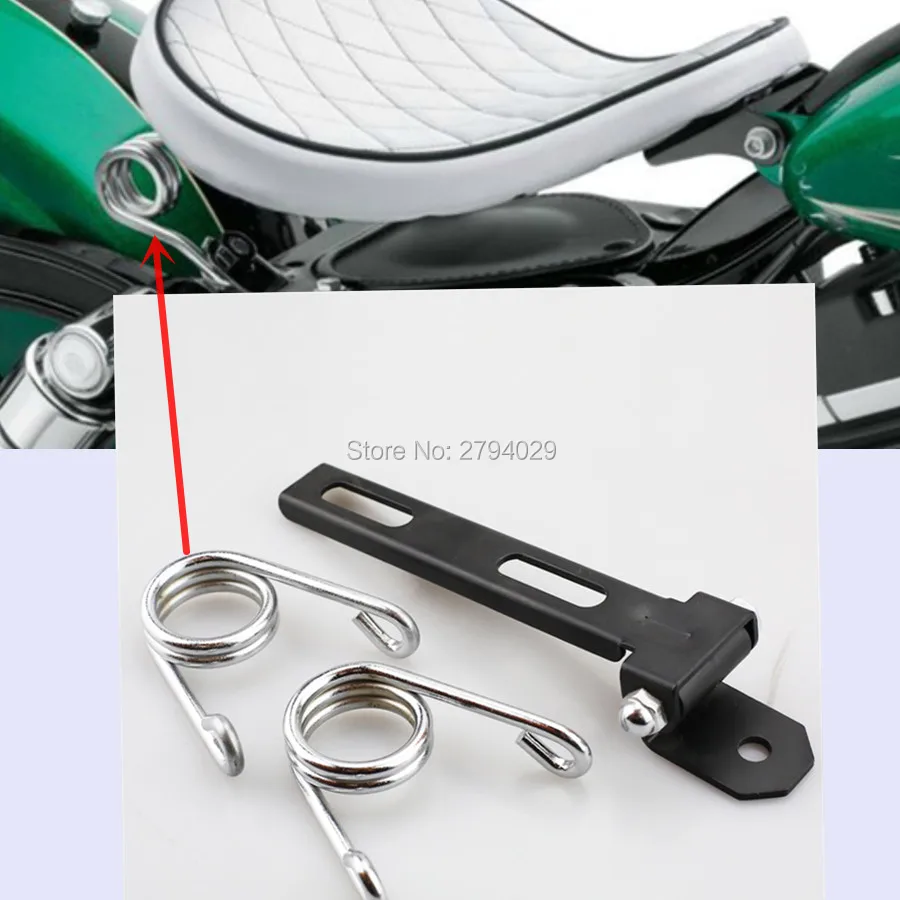 

Free Shipping 3" Solo Seat Clip Scissor Springs Bracket Mounting Kit For the Seat of Harley Softail Chopper Bobber Custom