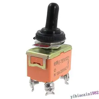 

5pcs AC 250V 15A ON/OFF 2 Position DPST 4 Screw Switch with Waterproof Boot