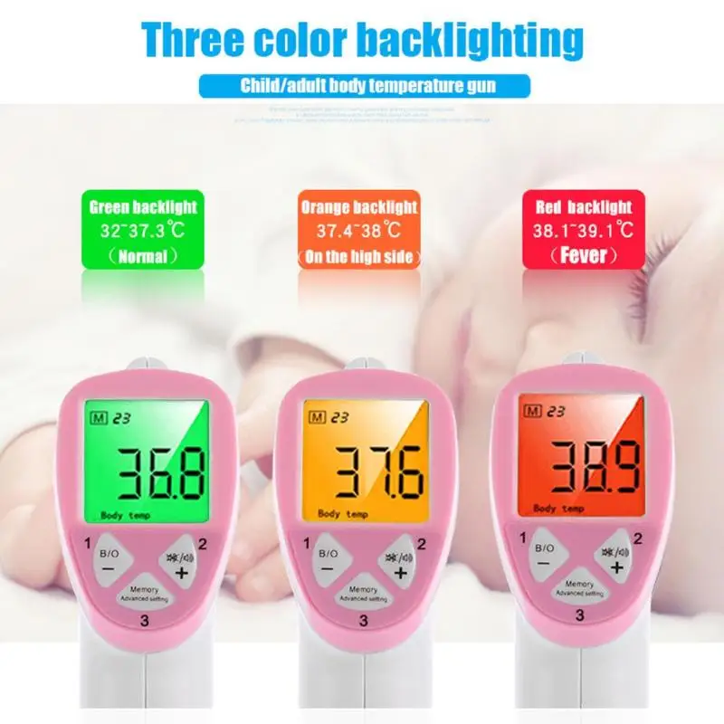 

Baby Thermometer Infrared LCD Digital Electronic Body Forehead Non-Contact Child Tool Care Infant Temperature Measurement Gun