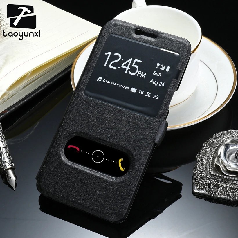 

TAOYUNXI View Flip Cover Leather Case For LG Q6 G6 mini M700N M700A Q6+ Q6 Plus X600 X600K X600S X600L Q6 a alpha Q6a Bag