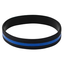 2 шт модный силиконовый браслет полицейские патрульные браслеты с поддержкой тонких синих силиконовых браслетов