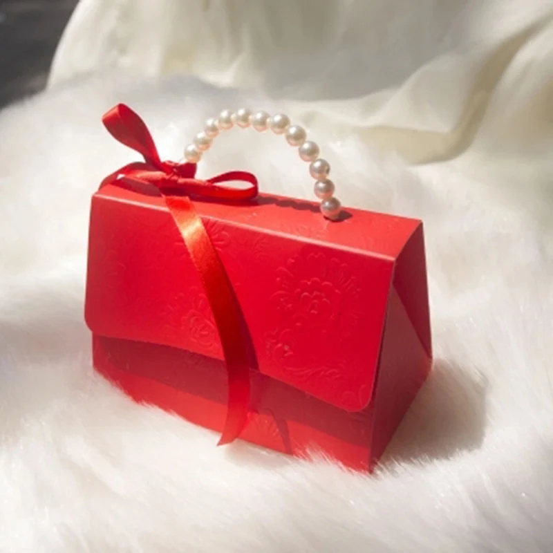 10 шт./лот, портативные вечерние коробки для конфет на свадьбу, украшения для дня рождения, Подарочная сумка для детского душа, романтическая упаковка с лентой