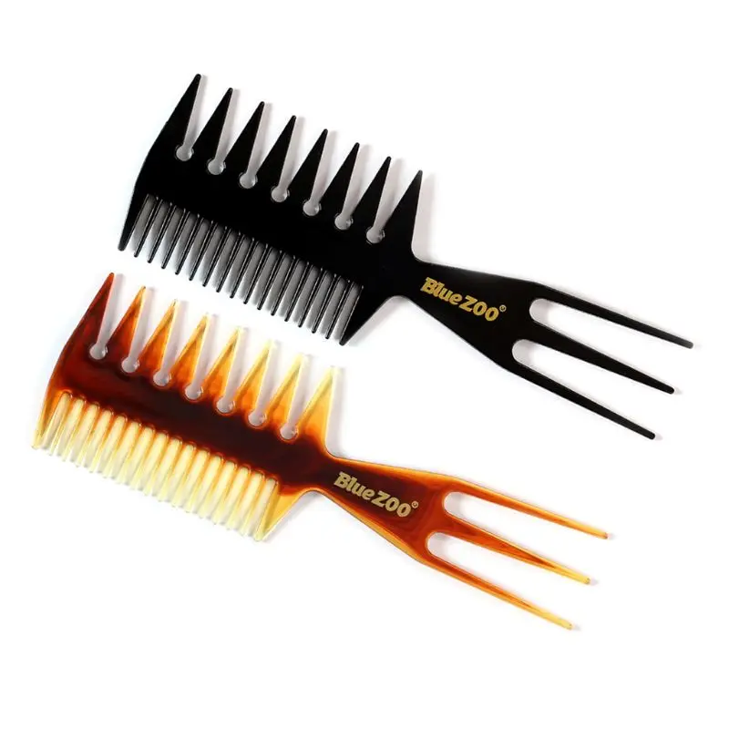 

Oil Head Comb Three-sided Fish Insert Comb Large Round Tooth Bottom Fork Comb Plate Hair Brush Structure Super Hair Styling Tool