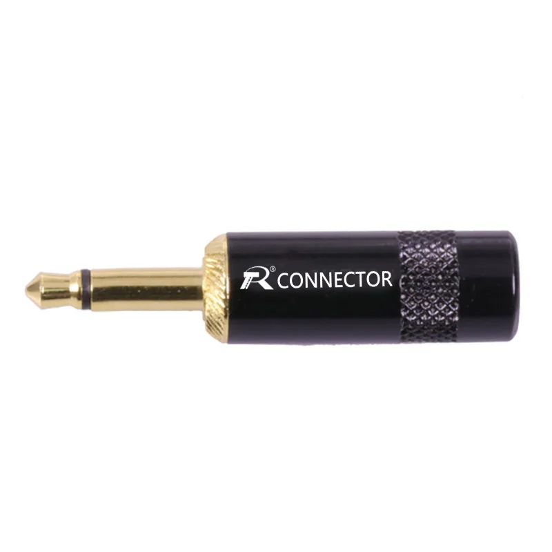 100pcs lot Mono 3 5mm Connector 2Pole 1 8 Inch Male Plug Gold Plated Audio Jack 3 5mm Wire Connector for 6MM Cable Headphone DIY