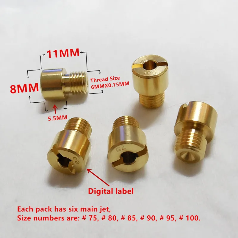 Карбюратор VM16 JOG 50/72cc Mikuni VM 11/22 Main Jet для 1 pe40qmb 1E40QMB 2T скутера Carb (цифровой дисплей