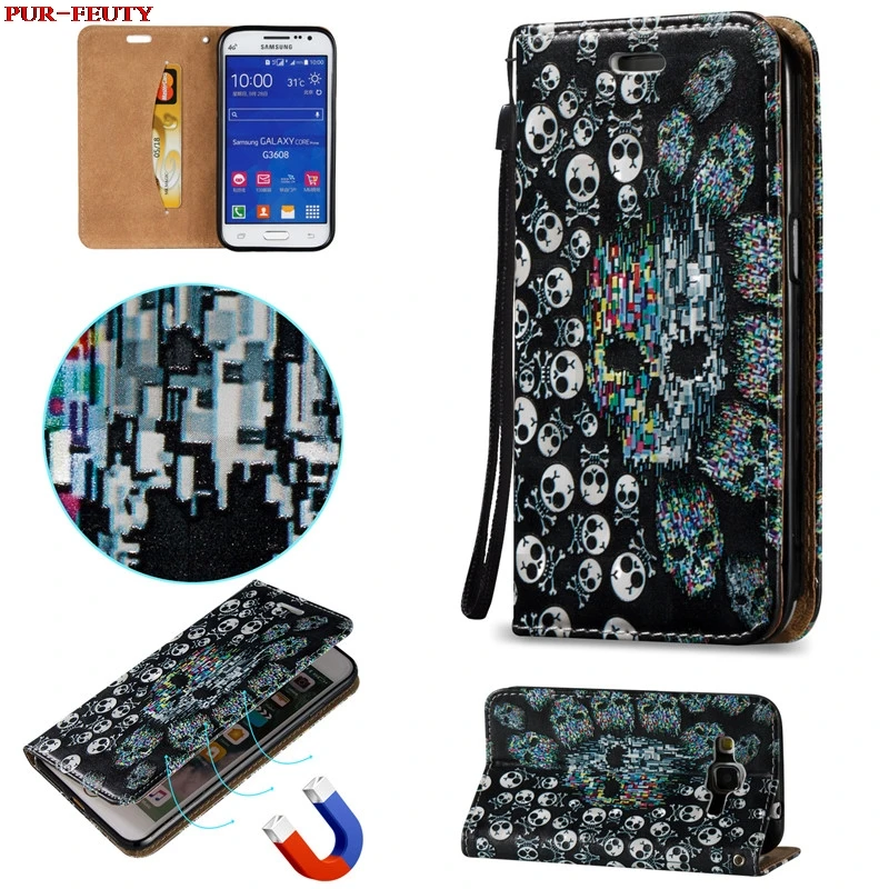 

Case For Samsung Galaxy Core Prime G360 G361 SM-G360F SM-G361F SM-G360H SM-G361H SM-G360h/ds Magnetic Flip Phone Leather Cover