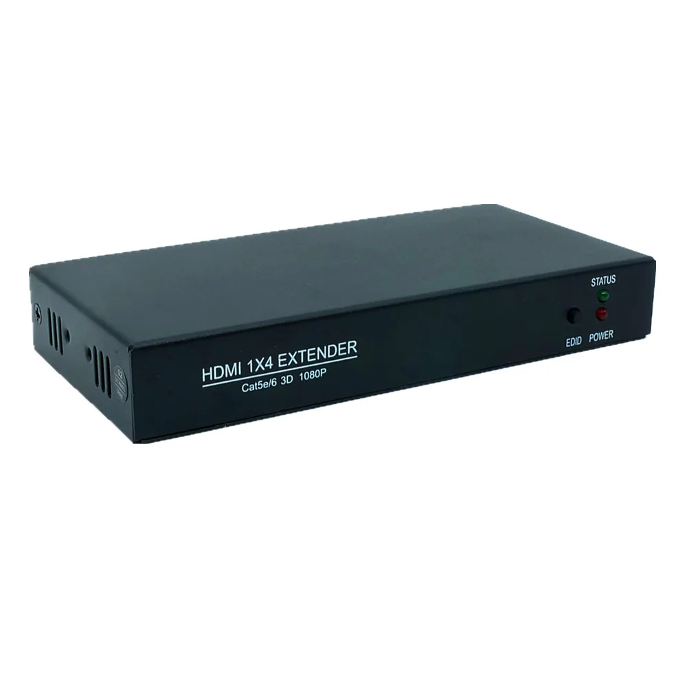 US $139.99 60m 3d 1080p 1x4 Hdmi ExtenderHdmi AmplifierHdmi Splitter Over Ethernet Rj45 Cat5e Cat6 Cable Extender 1 Tx Extender 4 Rx
