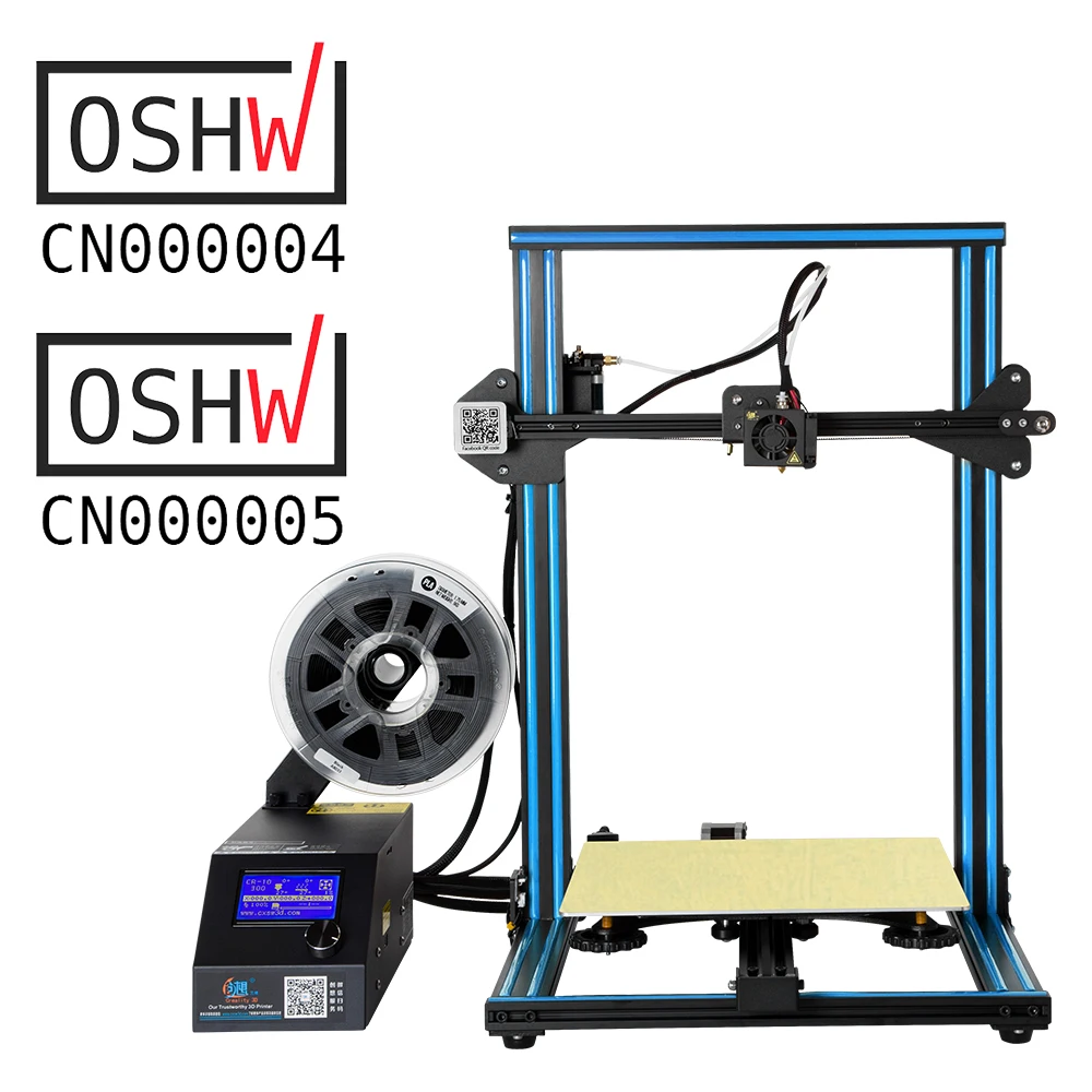 

CR-10 3d Printer Kit Large printer Size 300*300*400mm Cheap 3D printer with 200g Filament+Hotbed+8G SD card as gift Creality 3D