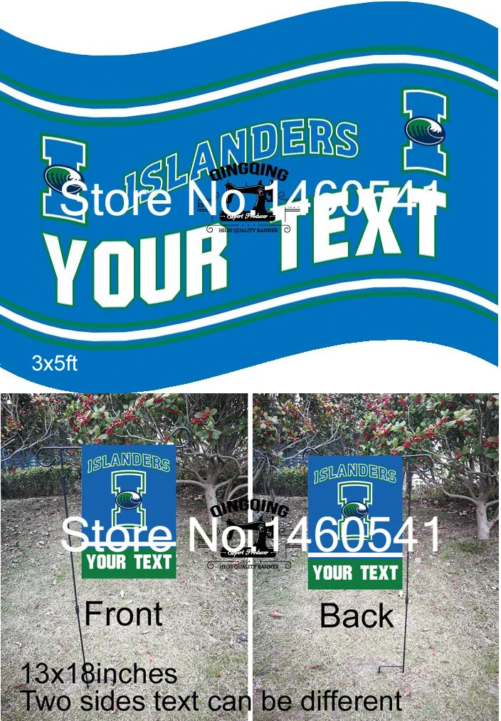 Texas A M Corpus Christi Islanders Your Text Flag 3ft X 5ft