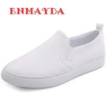 ENMAYDA New Spring and Autumn 3 Colors White Shoes Woman Loafers Flats Shoes Size 34-44 Round Toe Casual Fashion Women Shoes