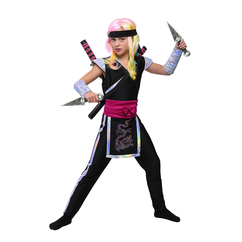 Girls Ninja Child Cosplay Princess Dress Carnival Party Halloween
