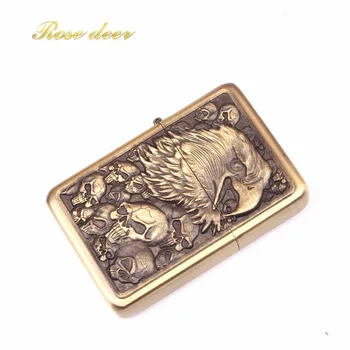 

Fashion Retro Metal Kerosene Oil Lighter Fire Unique Gasoline Windproof Refillable Cigarette Lighter Man Gadgets Best gift