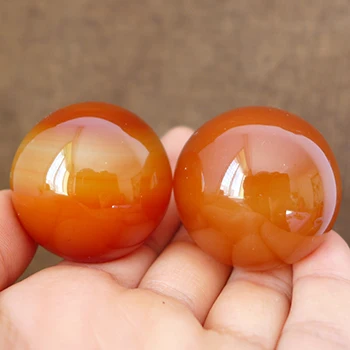 

Authentic natural agate ball health ball solid ball jade handball small 38mm new products sent elders box