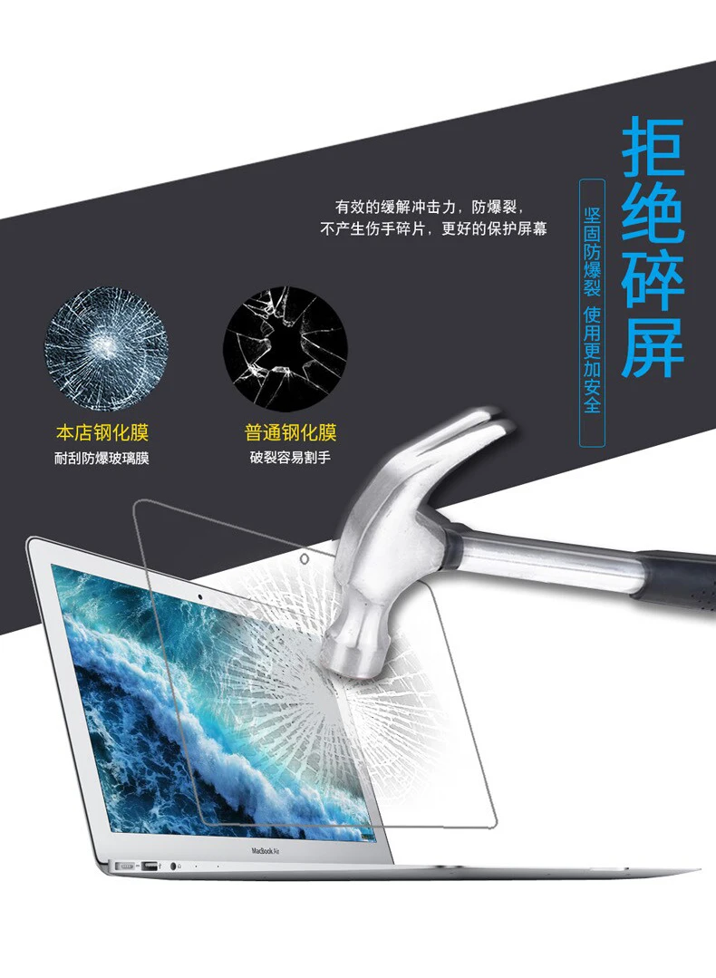 Подходящее прозрачное закаленное стекло для защиты экрана MacBook Pro 2016 13 дюймов A1706