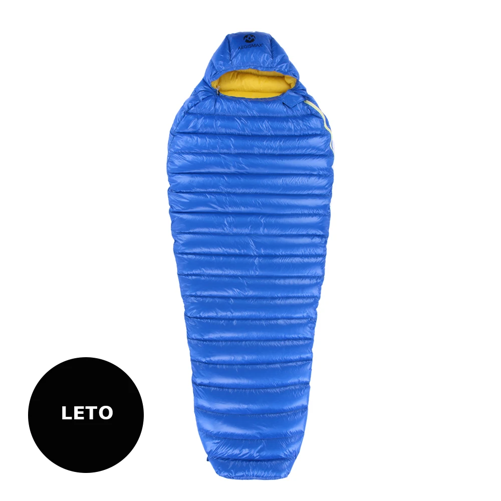 LETO BLUE Aegismax Leto 700FP белый гусиный пух Мумия спальный мешок 3 сезон Сверхлегкий для походов кемпинга путешествия - Цвет: LETO BLUE