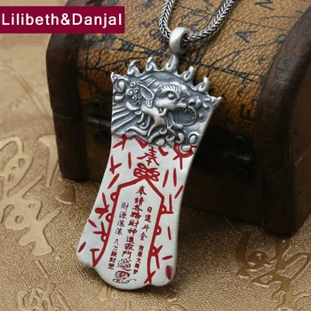 

Men Charm Pendant 925 Sterling silver Creative Ethnic Tai Chi Gossip Lucky Amulet Necklace Pendant fine Jewelry FP54