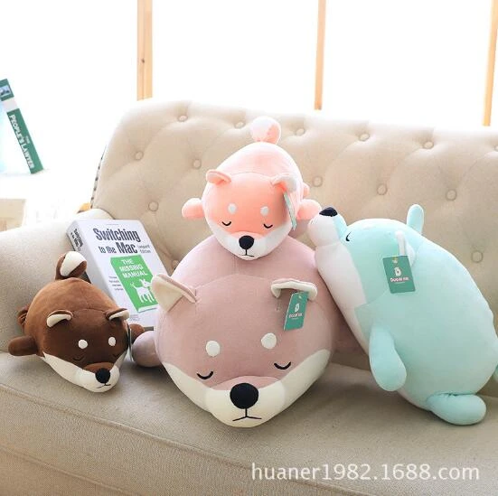 sleeping shiba inu plush