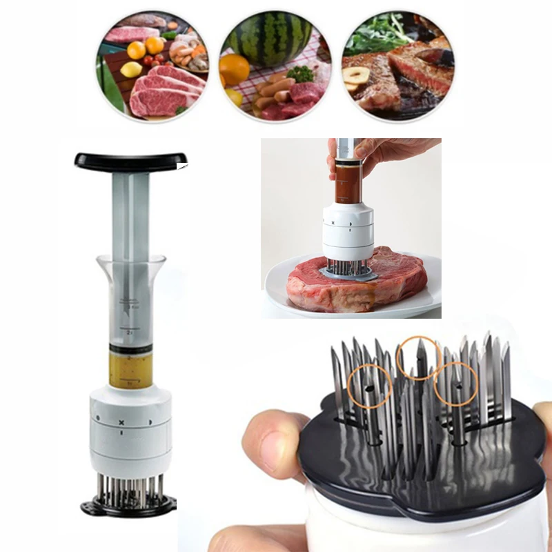 Соусы Мясо Tenderizer игла маринада вкус шприц из нержавеющей стали 9 6*6 7*22 5 см стейки