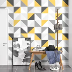 Современные обои в квадрат Скандинавская Европа обои геометрические желтые решетки контактная бумага для гостиной спальни фоновые стены