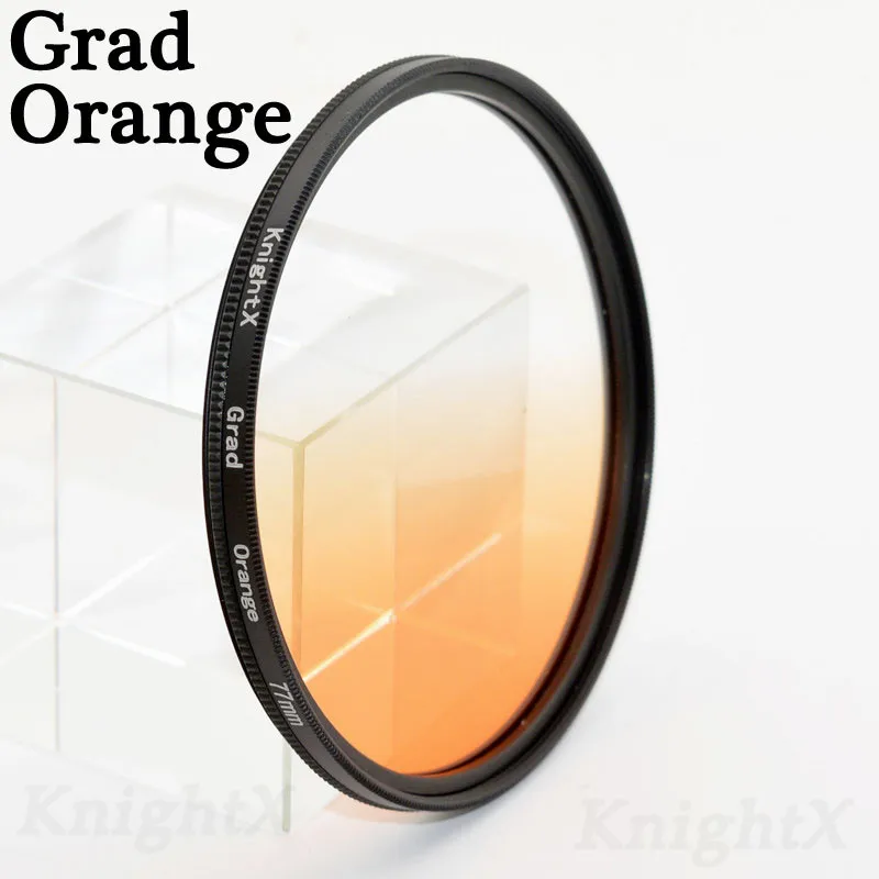 KnightX CPL UV ND фильтр для nikon canon foto filtre photo pro 24-70 мм аксессуары для камеры densidad поляризатор объектива 52 55 58 67 77 - Цвет: Grad Orange