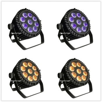 

20pcs IP65 Outdoor slim flat par cans 9x18w stage wash led rgbwa uv 6in1 par 64 dmx waterproof led par light