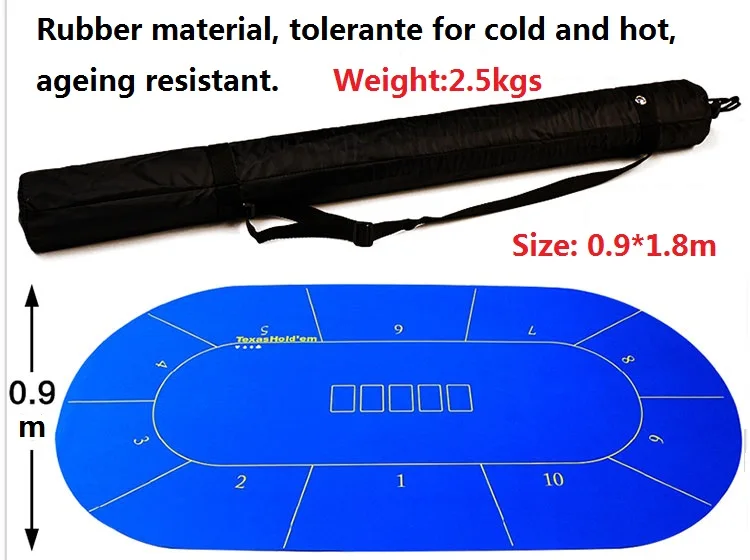 Резиновая скатерть для покера Texas скатерть для покера 4 цвета Варианты Размер в 0,9*1,8 м подходит для 10man