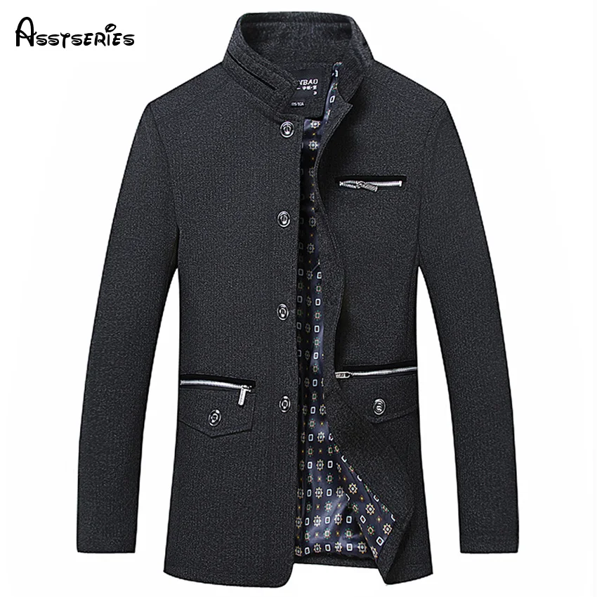2018 New Spring And Winter Middle aged Men's Jacket Coat Thick Elderly