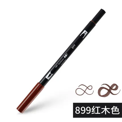 Япония TOMBOW AB-T система земного цвета Детская кисть для рисования мягкий наконечник водная цветная ручка Кисть для рисования 1 шт - Цвет: 899